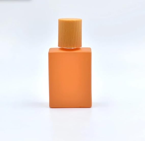 Boş Parfüm Şişesi, Koyu Turuncu Zarafet Kare Tasarımı, Kolay Doldurulabilir, 30ml