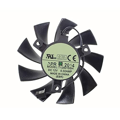 T128015SH 75mm Graphics Card Cooling Fan Replacement for EVGA GTX 650 GTX 650 Ti Quiet Cooler Fan