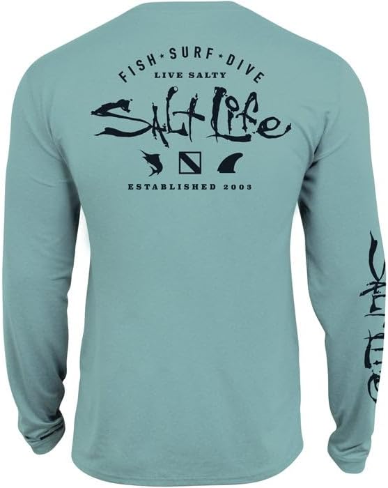 Salt Life Men's Waterman's Trifecta Long Sleeve Performance Fit Shirt