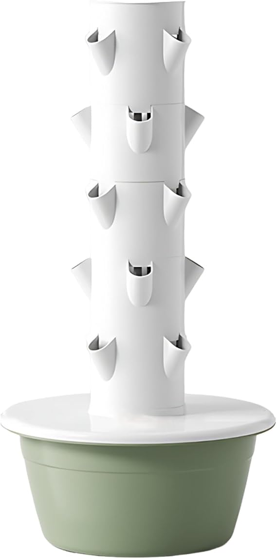 ZAIHW Hydroponic Tower Garden System - Vertical Indoor Planter with Auto Water Recycling & 20/28/36 Pods - Herb Garden for Home Gardening,5-Layers-Green