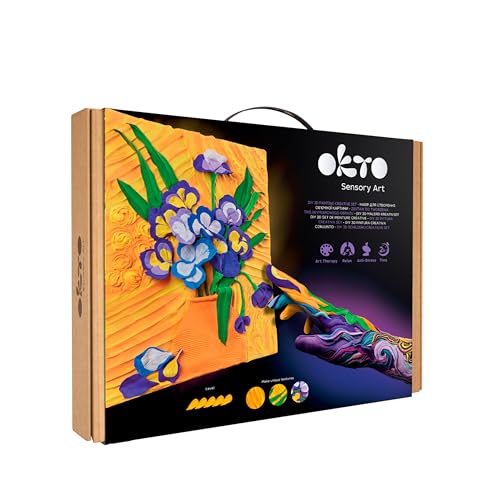 Okto Sensory Art 3D Clay Painting Kit, Irises, Vincent Van Gogh