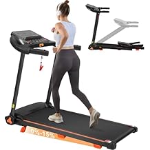Merax Foldable Treadmills for Home with Incline - Bluetooth Speaker, Dual Control Mode, 300LBS Capacity, 7.5MPH Walking Pad Treadmill with Handle Bar, 3.0HP Low Noise Portable Walking Running Machine