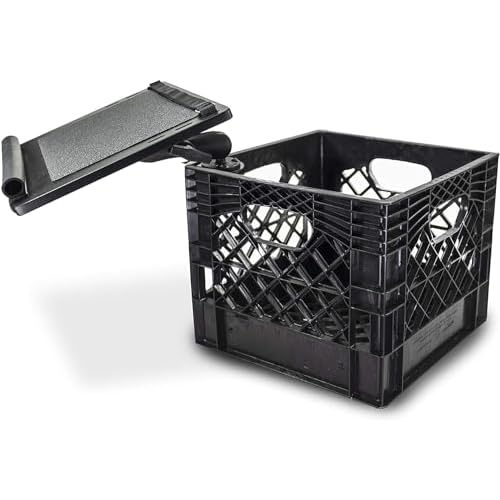 AutoExec AECRATE-22 Milk Crate Vehicle and Mobile Office Work Station with Laptop Tray