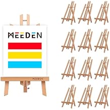 MEEDEN 16 Inch Tabletop Easel: 12 Pack Beech Wood Easel for Painting - Display Table Top Easel Canvas Stand for Painting Sign