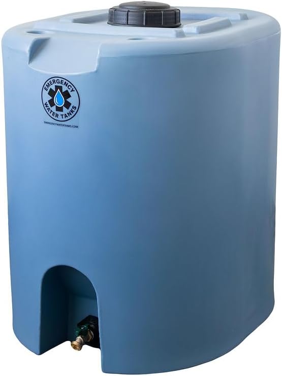 55 Gallon Stackable Emergency Water Storage Tank Food Grade BPA-Free Water Container for Long-Term Home Preparedness