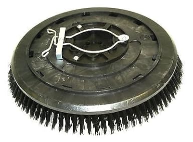 Tennant 16" Poly Scrub Brush - Floor, Wall, Equipment - Black - Reusable - Plastic Handle - Hard Bristles