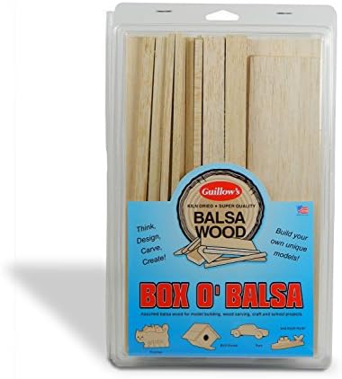 Guillows Box O Balsa Model Kit, Small, Random Sizes, 1-Pound Box