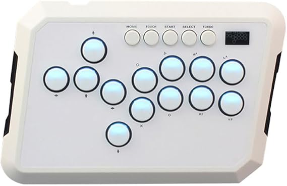 A50 Arcade Fighting Games Joystick Keyboard, Leverless Joystick Controller Keyboard, Arcade Controller for PC, PS5, Steam, Android, and Arcade Machines, White