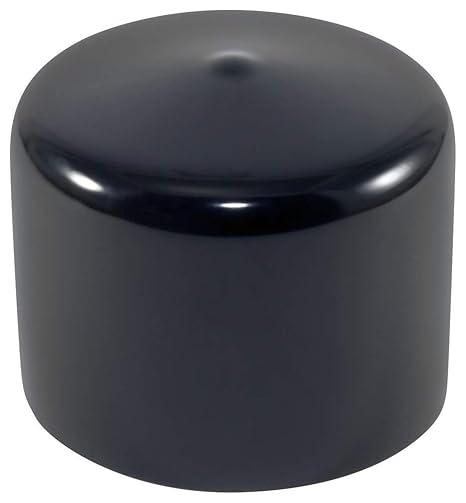 Caplugs VC-1250-24 VC Series Round Vinyl Cap, 100 Pack, Black Plastic, 1.250" W x 1.500" L, Protective Closures, Thread Protectors, Dust and Moisture Seals, Masking, Plating, Color Coding (99190223)