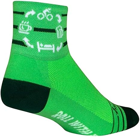 SockGuy Unisex The Cycle 3-Inch Crew Socks