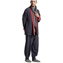ZanYing Men Casual Yoga Taichi Pants Elastic Waist Loose