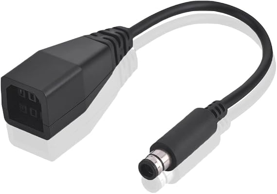 Zopsc Power Supply Transfer Cable, High Performance Adapter Converter Cord for X1 X360 E Gaming Console, Durable PVC Oxygen Refined Copper Material Black