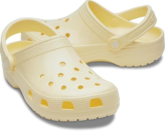Crocs Unisex Classic High Shine Clog, Buttercream, 12 Women/10 Men US