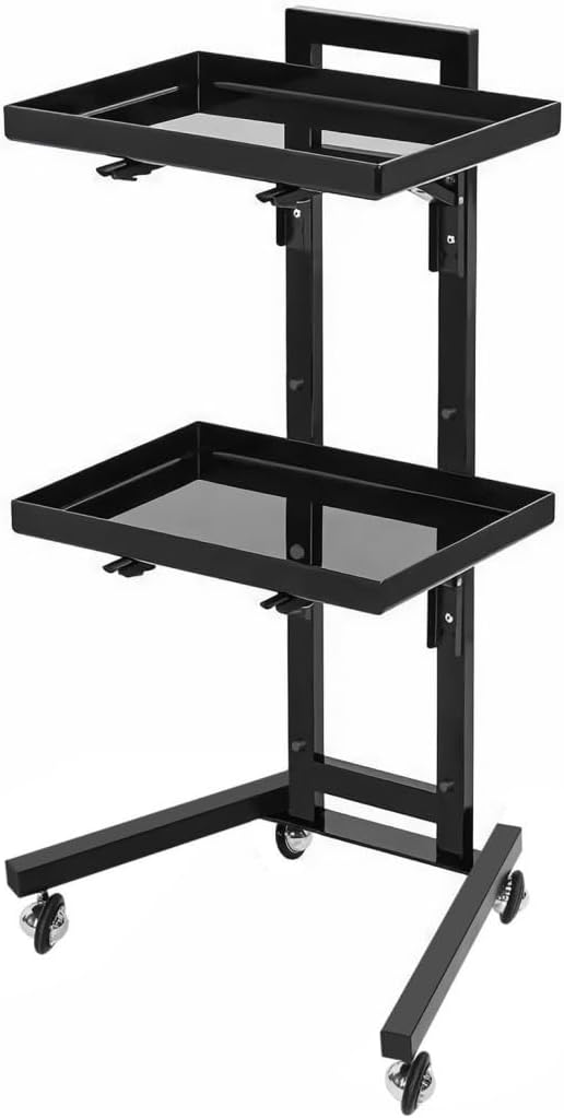 Beauty 2 Tier Storage Cart Wheels Hair Salon Trolley Spa Trolleys For Beauty Supplies Trolley