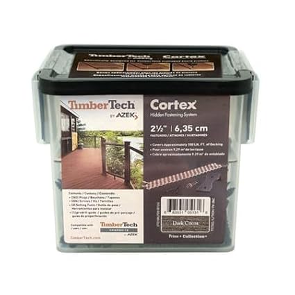 TimberTech Collated Cortex Hidden Plug Fasteners Dark Cocoa (100 ln/ft)