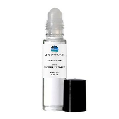 CPS Fragrance Co. Impression of GREEN IRISH TWEED For Men Hypoallergenic Pure Perfume Body Oil made with Essential Oils  Organic Fractionated Coconut Oil 13 oz Roll On