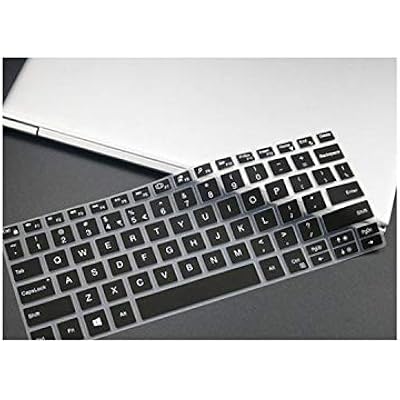 13.3 Notebook Laptop Silicone Keyboard Cover Skin Compatible for DELL XPS 13 9370  XPS 13 9365 13 9370 13 9365,Black