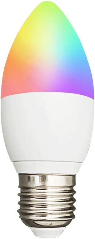 Benexamrt Tuya Zigbee 3.0 Smart Candle Bulb E26/E27 5W Led Light Bulb RGBW Dimmable Lamp Smart Life Alexa Google Home (1 Pack) [Energy Class F]