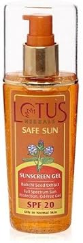 Lotus Herbals Safe Sunscreen Gel - SPF 20(100 G)
