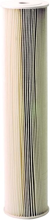 Pentek ECP5-20BB 255494-43 Big Blue 20-Inch Sediment Water Filter, 4.5" x 20", Pleated Cellulose Polyester Cartridge, White End-Cap, 5 Micron