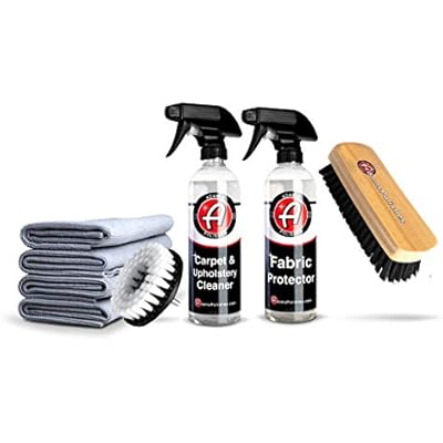 Adams Polishes Fabric Protector - Protect Carpets, Convertible Fabric Tops, Seats, and Interior Surfaces - Durable, Hydrophobic Treatment | Safe on Fabric, Carpet, Upholstery and More Complete Kit