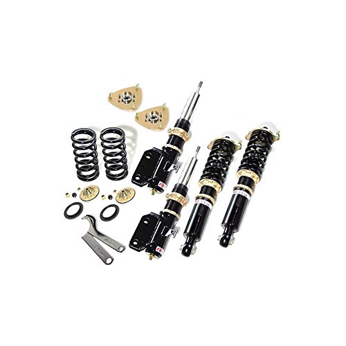 BC Racing BR Series Coilovers Adjustable Shock Absorbers with Front Camber Plates Suspension Kit for 2002-2007 Subaru WRX and 2004 Subaru WRX STI