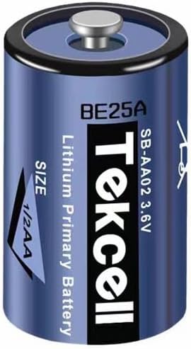 (1-Pack Tekcell SB-AA02 3.6V 1200mAh 1/2AA Non-Rechargeable Lithium Battery Replacement for LS14250 Battery (no Plug)