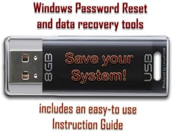 Password Reset and Data Recovery Tools on 8GB USB Drive