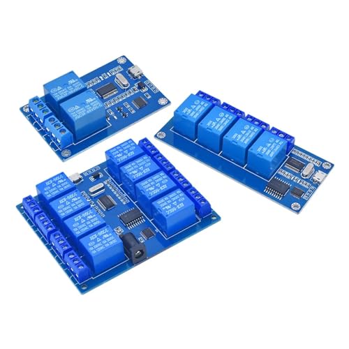 DC 5V Micro USB Relay Module 2 4 8Channel Relay Module, Relay Control Panel with Indicator Relay Output USB Interface8 Channel