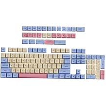 Vaguelly 132pcs Cute Xda Themed Keycaps for Mechanical Keyboards Custom Replacement Keycaps for Gaming and Typing for Keyboard Design