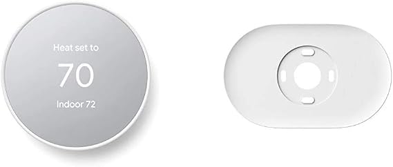 Google Nest Thermostat - Smart Thermostat for Home - Programmable Wifi Thermostat & Trim Kit - Made for the Nest Thermostat - Programmable Wifi Thermostat Accessory - Snow