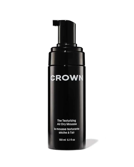 CROWN AFFAIR The Texturizing Air Dry Hair Mousse, 5.1 Fl Oz (Pack of 1), Black