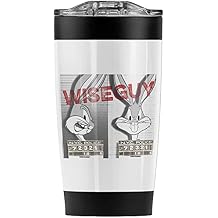 Logovision Looney Tunes Bugs Bunny Wiseguy Stainless Steel Tumbler 20 oz Coffee Travel Mug/Cup, Vacuum Insulated & Double Wall with Leakproof Sliding Lid | Great for Hot Drinks and Cold Beverages