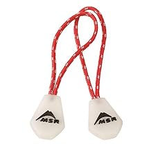 MSR Night Glow Zipper Pulls, 2-Pack , Red/White