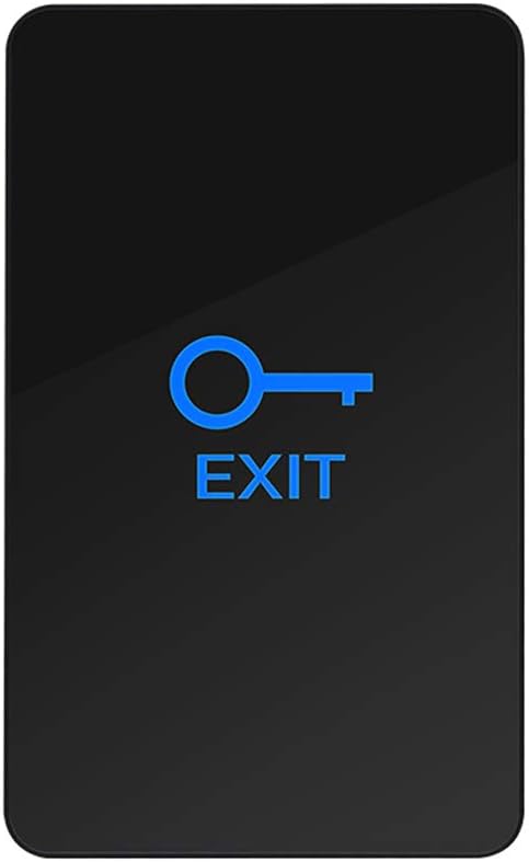 LBS Black Touch Sensor EXIT Button NO/NC/COM Output Switch Button Gate Opener with LED Indicator for Access Control Security System