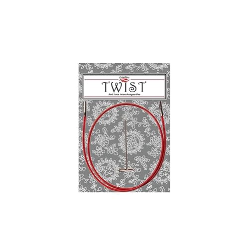ChiaoGoo 7522-S Twist Lace Interchangeable Cables, 22-Inch ,Small, Red