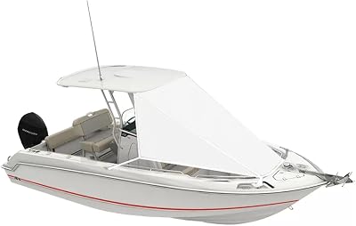 Oceansouth T-Top Bow Shade - Easily Attached and Removed White, Length 7 x Width 9