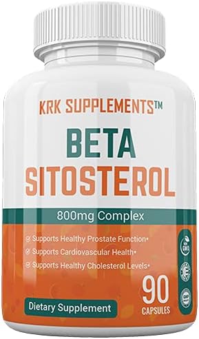 KRK SUPPLEMENTS 1 Pack Beta Sitosterol 800mg Per Serving 90 Capsules Prostate Support