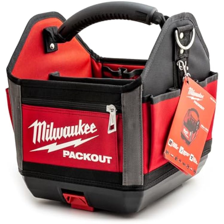 Milwaukee 0 932464084 PACKOUT Tote Tool Bag 25cm, Red