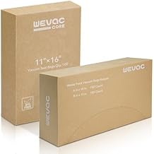 Wevac Vacuum Sealer Bags Bundle - 300 Count 6"x10" & 8"x12" Pre-Cut Bags + 100 Count Gallon 11"x16" Bags, Commercial Grade, BPA Free, Heavy Duty, For Food Saver, Meal Prep, Freezer Storage & Sous Vide