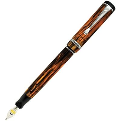 Conklin Duragraph Fountain Pen Amber - Medium Nib, Elegant Writing Tool with Warm Amber Finish