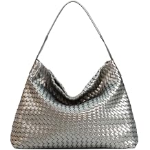 JINMANXUE Women Boston Bag, Woven Hobo Tote Handbag and Purses, Female Satchel Messenger Bags, Fashion Shoulder Crossbody Bag