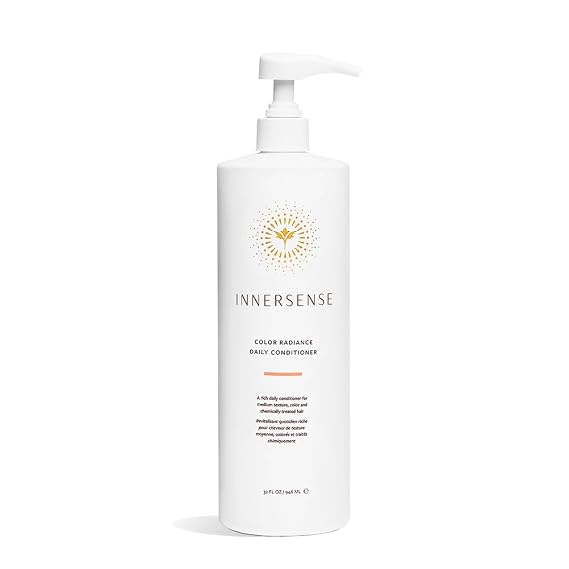 INNERSENSE Organic Beauty - Color Radiance Daily Conditioner (32oz) | Color-Safe Conditioner | Protects Color Vibrancy, Softens + Adds Silky Shine | Sulfate-Free, Non-Toxic, Clean Haircare