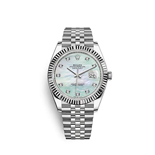 Rolex Datejust 41 Steel And White Gold Mother Of Pearl Diamond Dial Jubilee Bracelet 41mm
