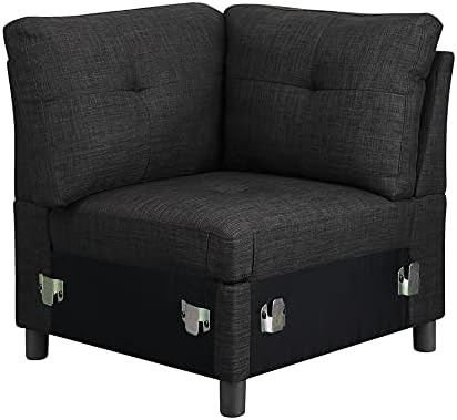 BEEY Corner Seats for Modular Sectional Sofa,Corner Couch Chair,Dark Grey