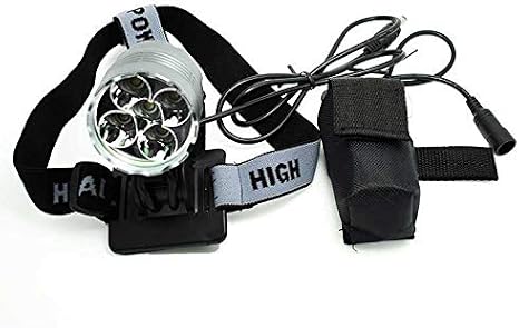 Bike Light,6000 Lumens 5 LED Bicycle Light,Waterproof Mountain Bicycle Front Light with 6400mAh Rechargeable Battery Pack,3 Modes Bike Front Headlamp for Cycling Safet