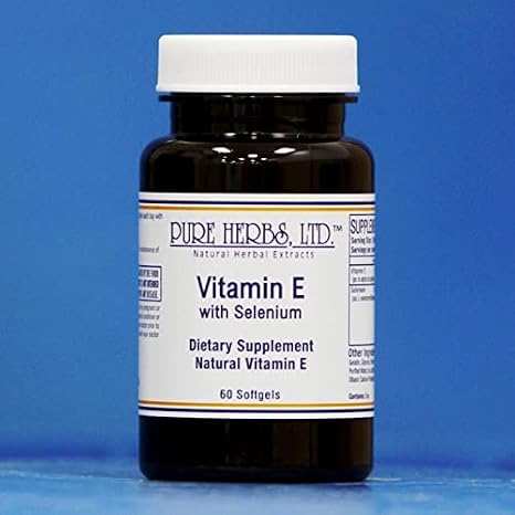 Pure Herbs, Ltd. Vitamin E with Selenium (60 softgels)