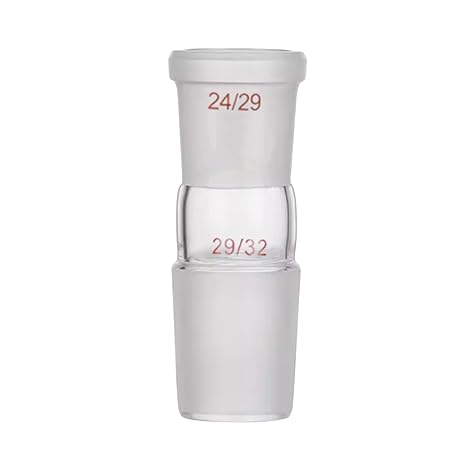 Glass Reducing Adapter from 29/32 Cone to 24/29 Socket Joint Lab Glassware