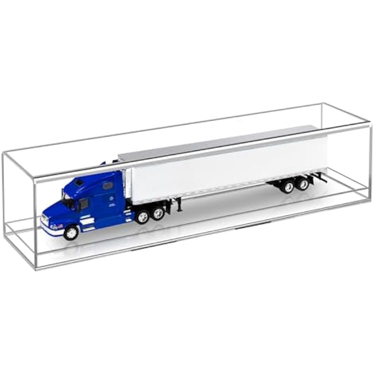 1:64 Scale Trucks Display Case with Plastic Base - Acrylic Model Train Truck Display Boxes - Dustproof Showcase for Collectibles Memorabilia