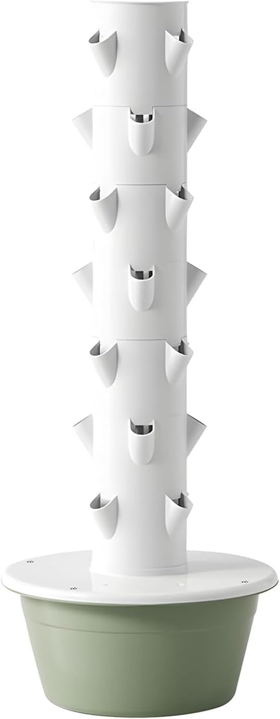 Hydroponics Growing System Vertical Tower, Automated Aeroponics Indoor Tower Garden with LED Grow Lights, Aquaponics Growing Kits Herb Garden 5Layer